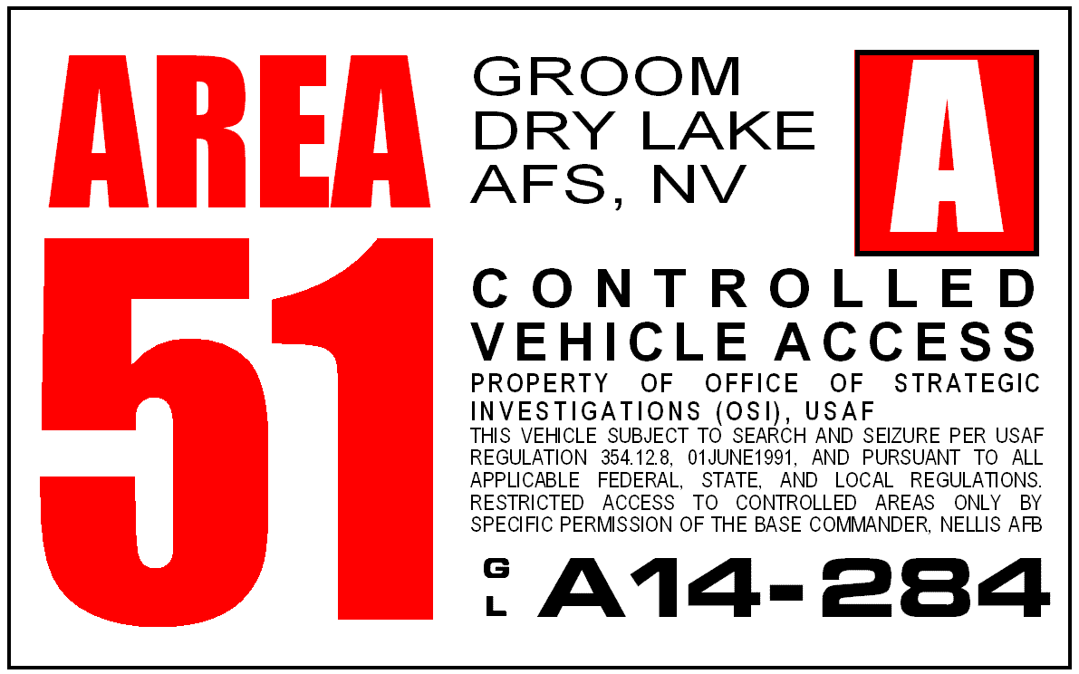 Area 51 Red decal
