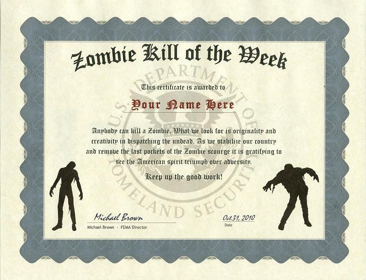 Zombie Kill of the Week